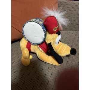 Vintage Disney Pluto Band Bean Bag 2000 Y2K Plush Toy Dog Drum